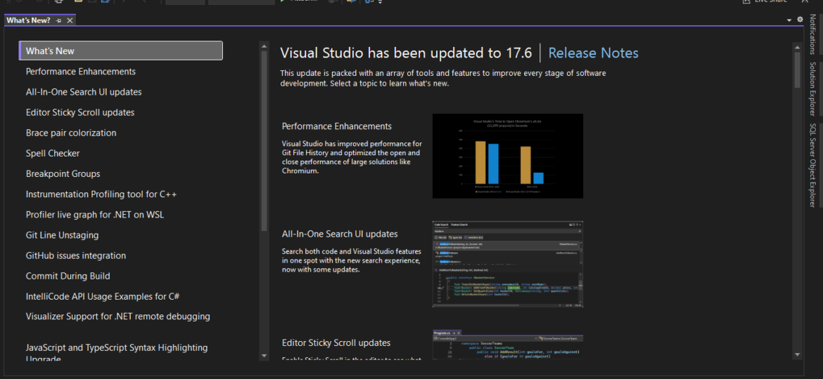 Visual Studio 2022 Version 17.6